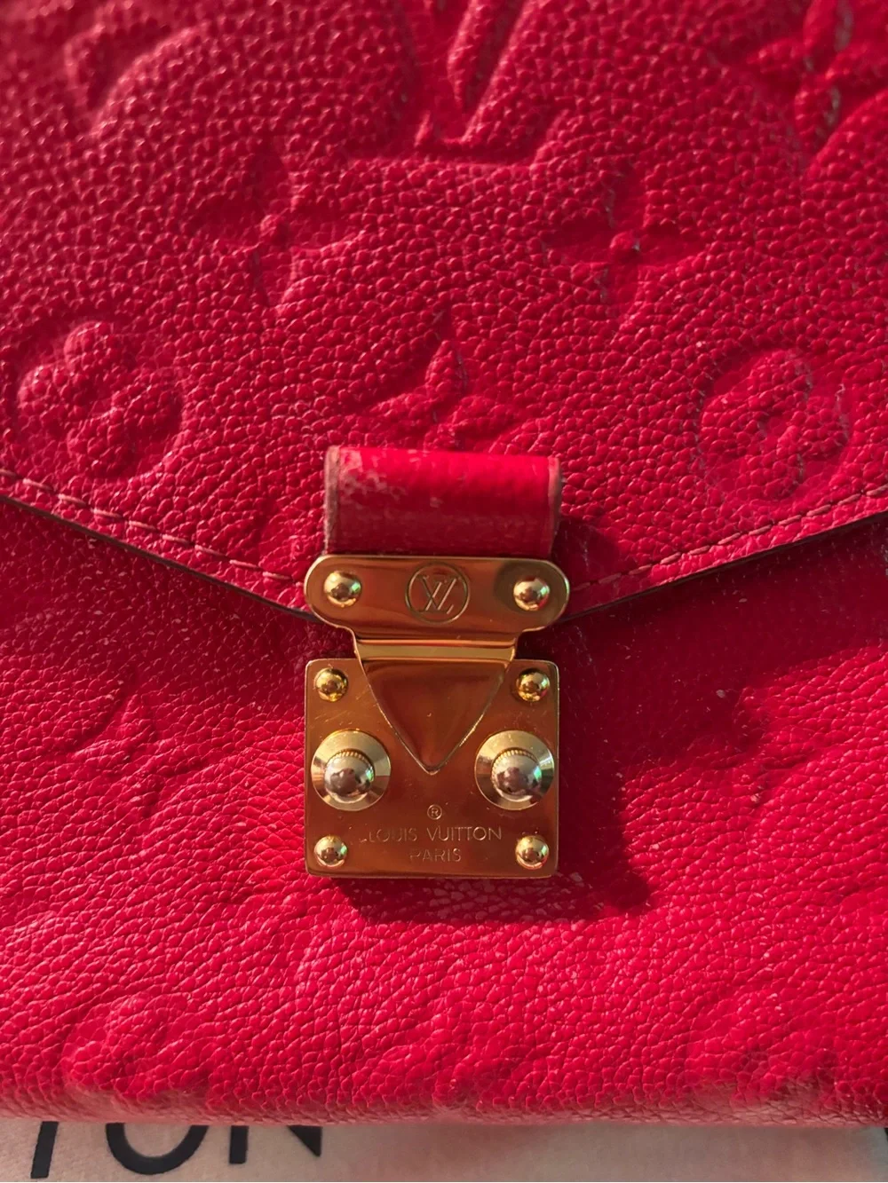 Louis Vuitton Cherry Red Empreinte Pochette Metis Crossbody Bag - Picture 4 of 5